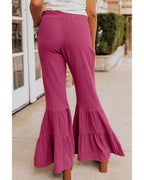 Azura Exchange Textured High Waist Ruffled Bell Bottom Pants - XL Women's Bottoms / Pants Azura Exchange