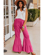 Azura Exchange Textured High Waist Ruffled Bell Bottom Pants - XL Women's Bottoms / Pants Azura Exchange