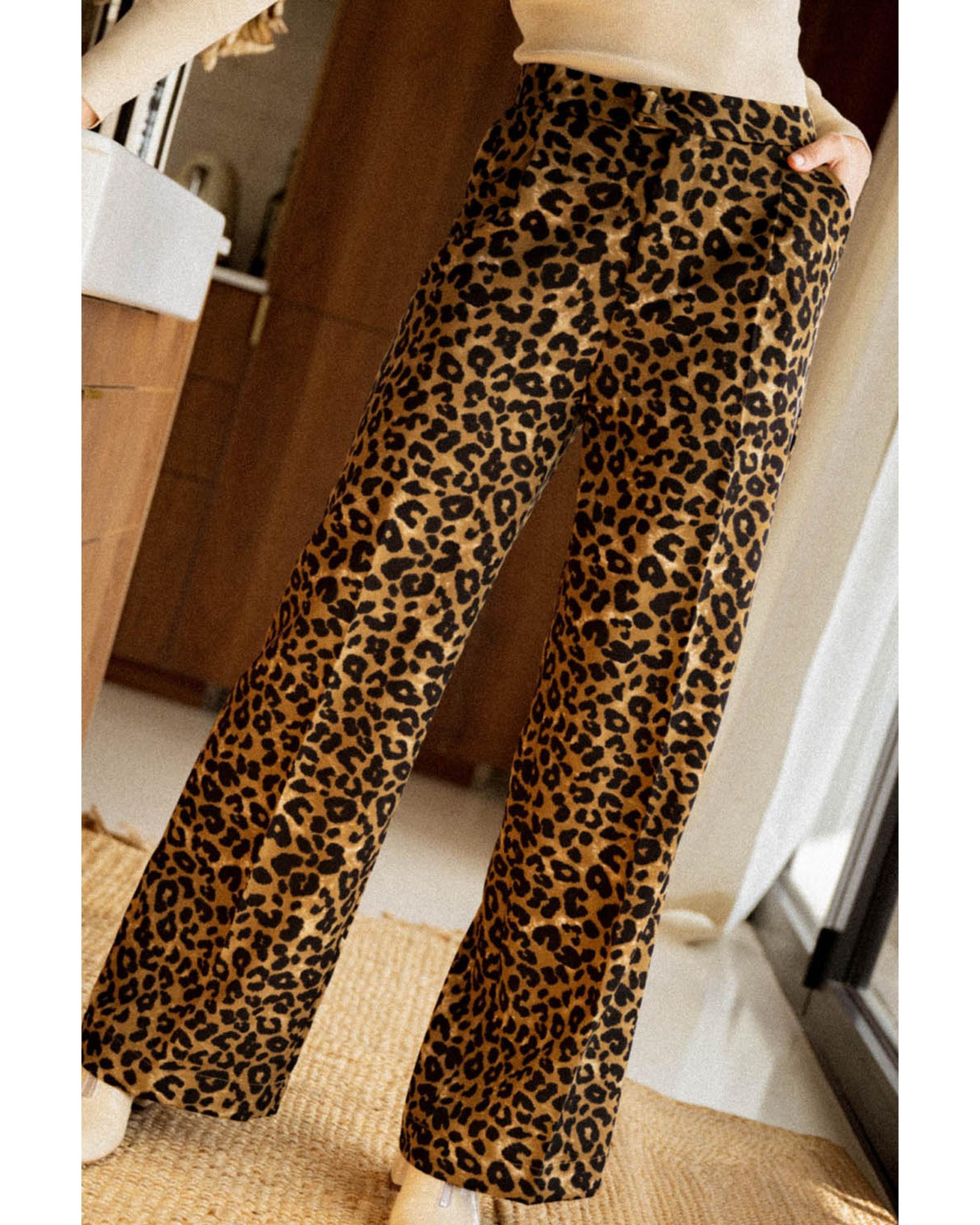 Azura Exchange Leopard Print Wide Leg Pants - M Main image