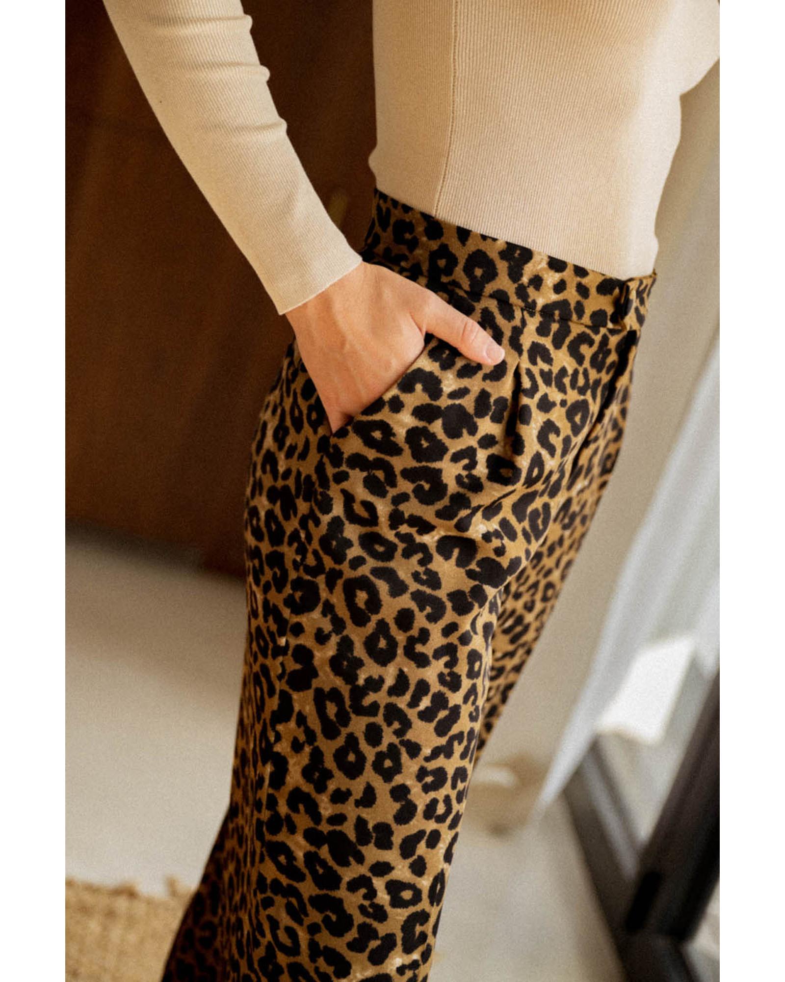 Azura Exchange Leopard Print Wide Leg Pants - M Secondary image