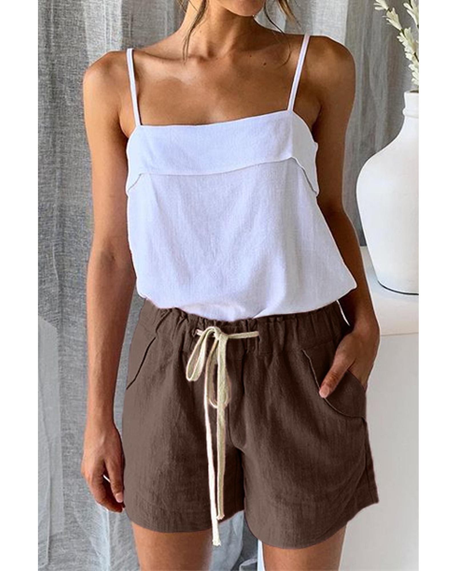 Azura Exchange Faylin Khaki Shorts - 2XL Main image