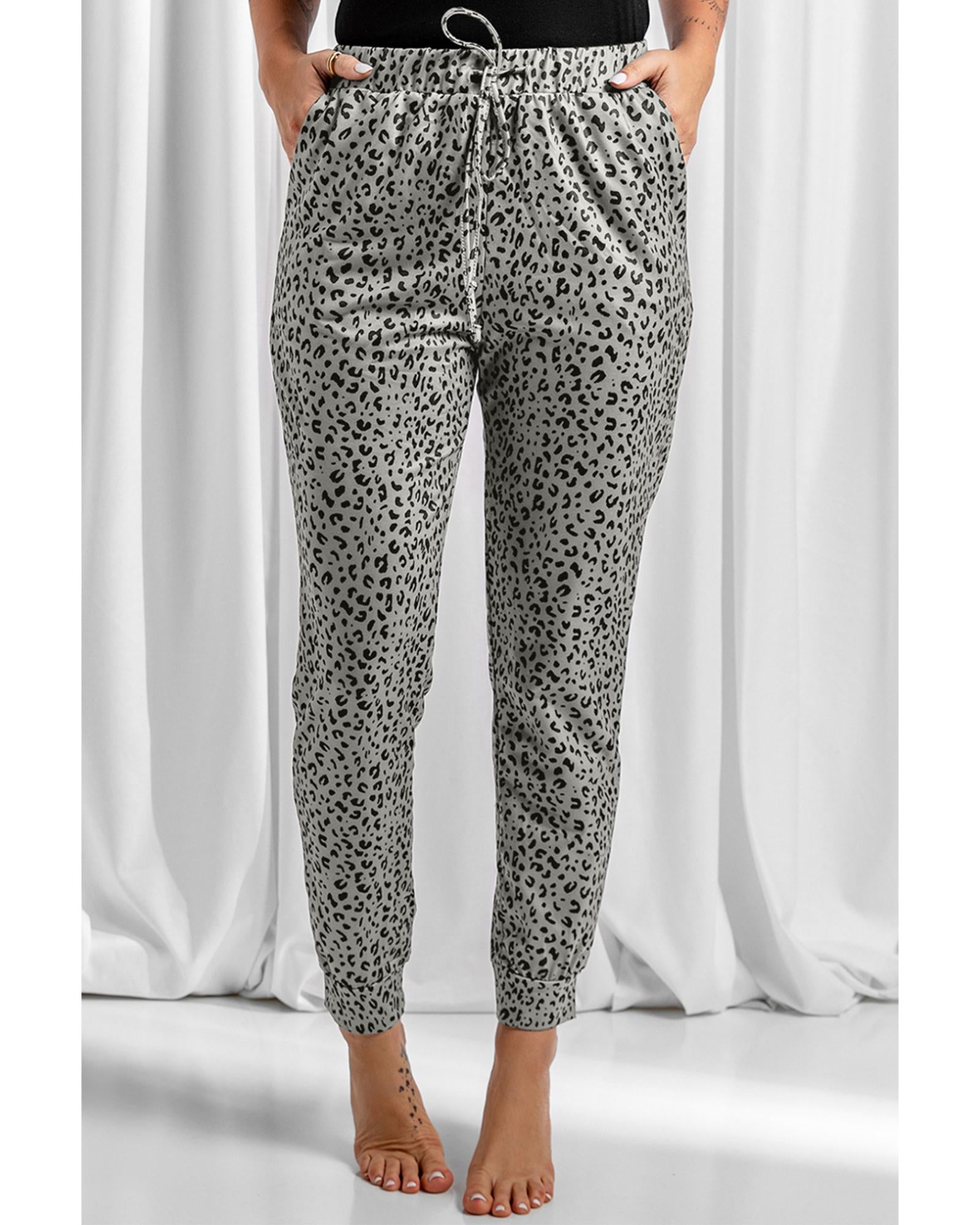 Azura Exchange Breezy Leopard Joggers - S Main image