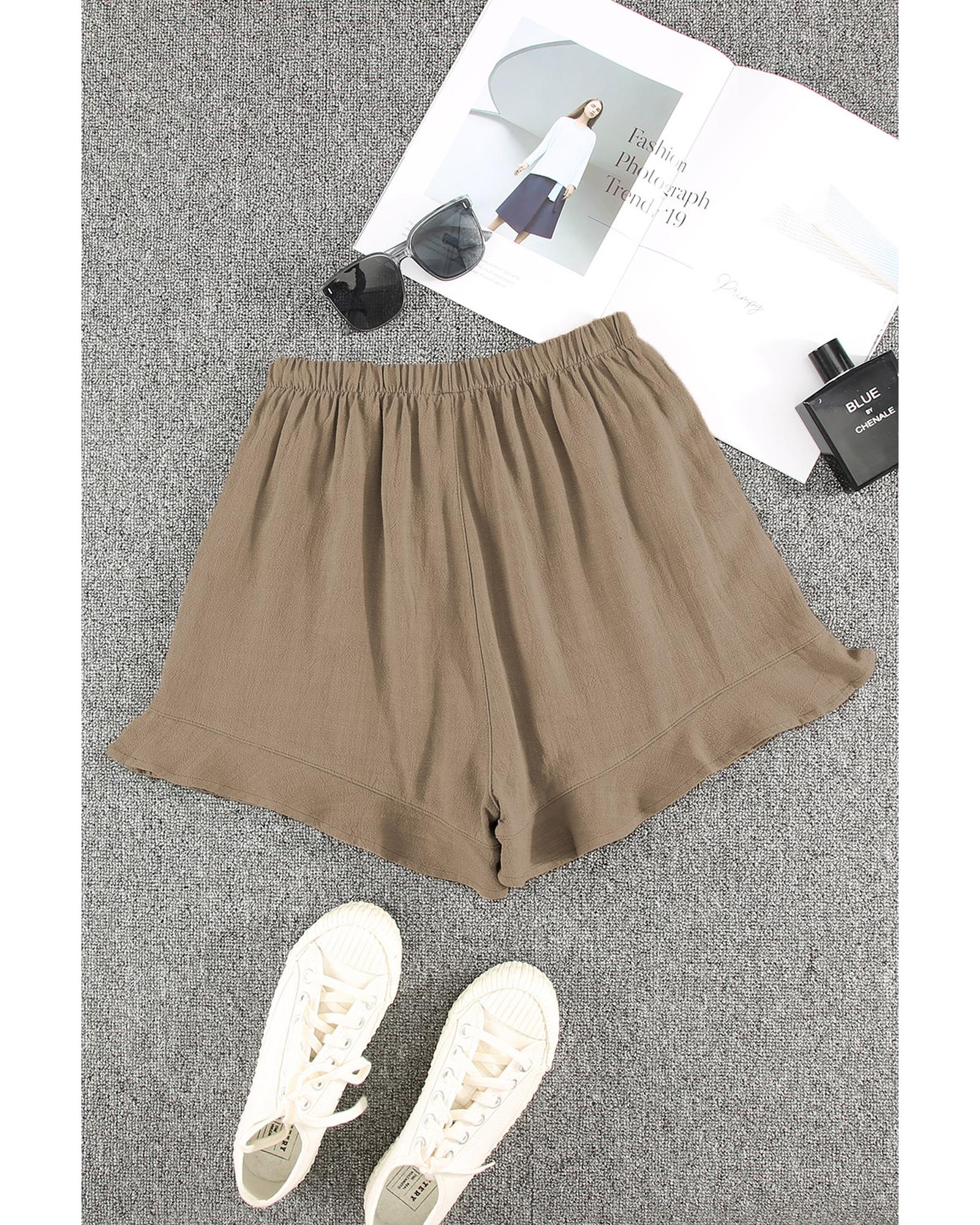 Azura Exchange High Waist Pocketed Ruffle Shorts - M Secondary image