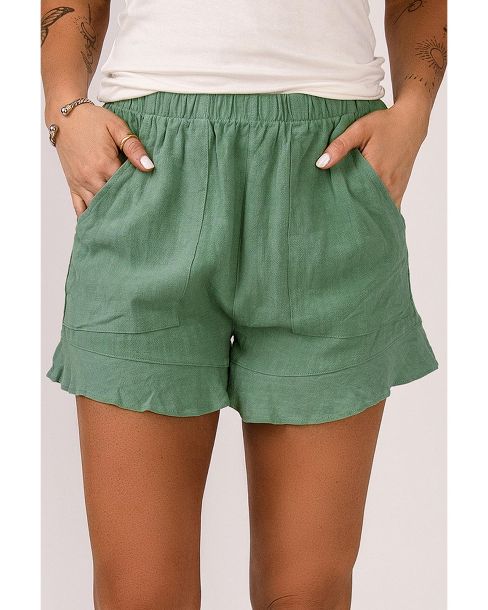 Azura Exchange High Waist Ruffle Shorts with Pockets - L Main image