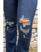 Azura Exchange Distressed Flare Bottom Jeans - S