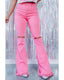 Azura Exchange Vintage Flare Leg Ripped Raw Hem Jeans - 10 US