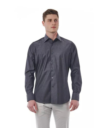 Bagutta Men's Gray Cotton Shirt - 2XL