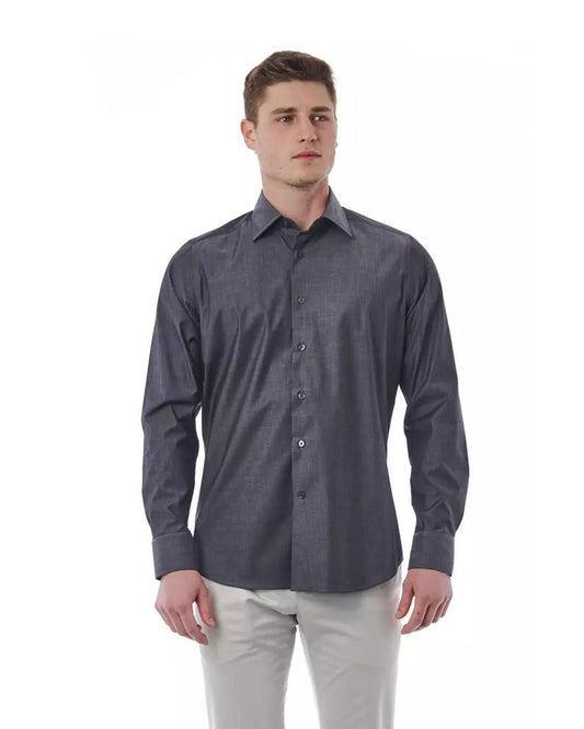 Bagutta Men's Gray Cotton Shirt - 2XL