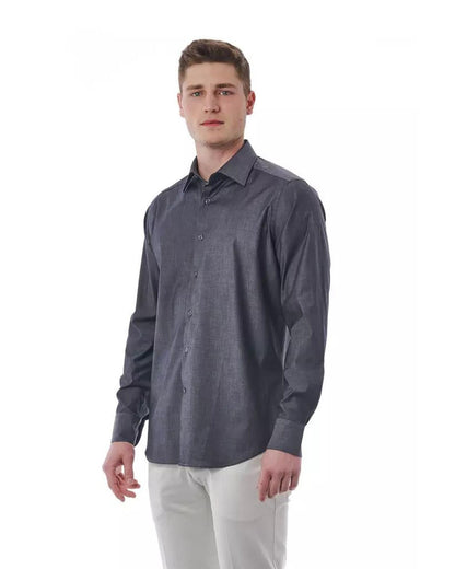 Bagutta Men's Gray Cotton Shirt - 2XL