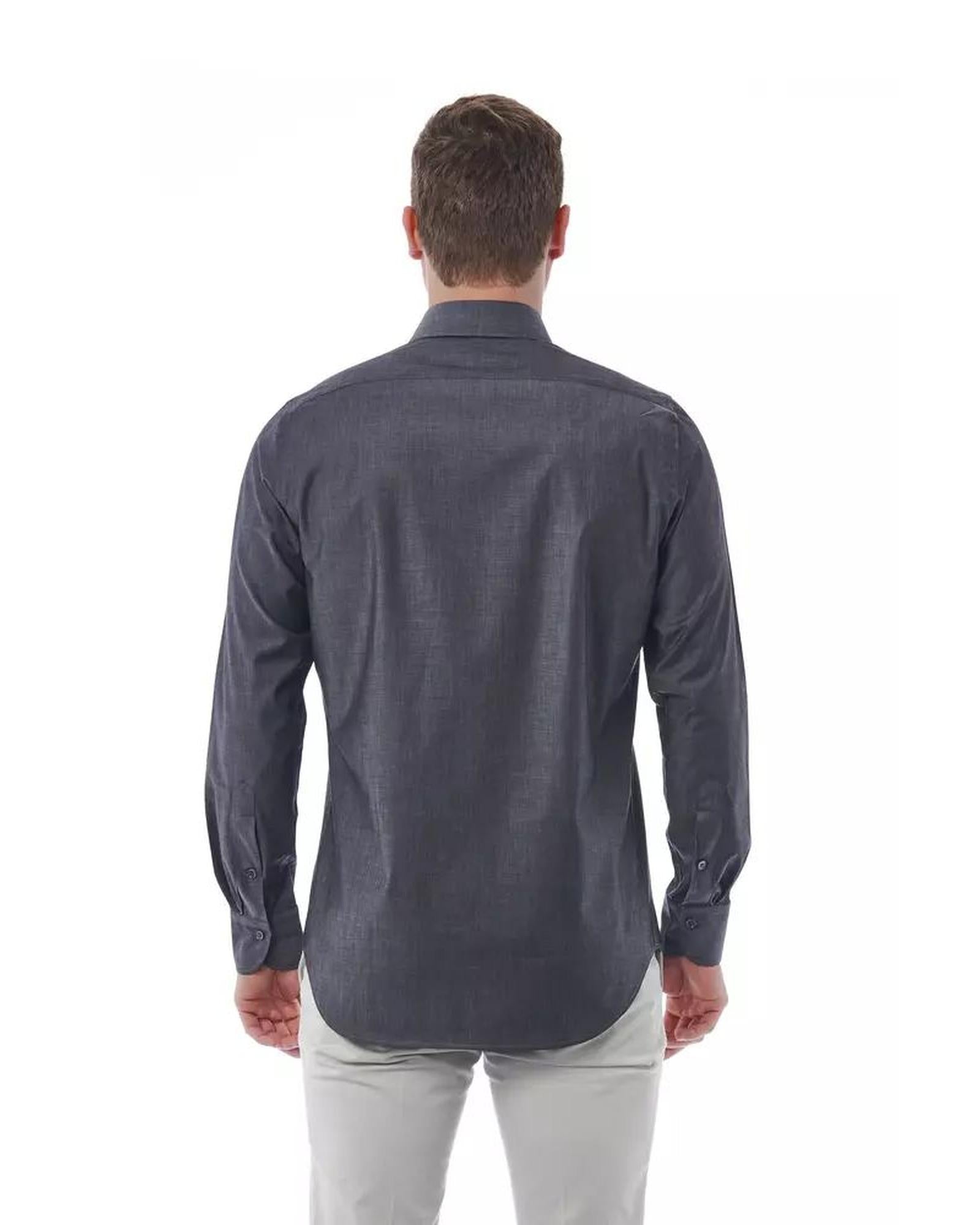 Bagutta Men's Gray Cotton Shirt - 2XL