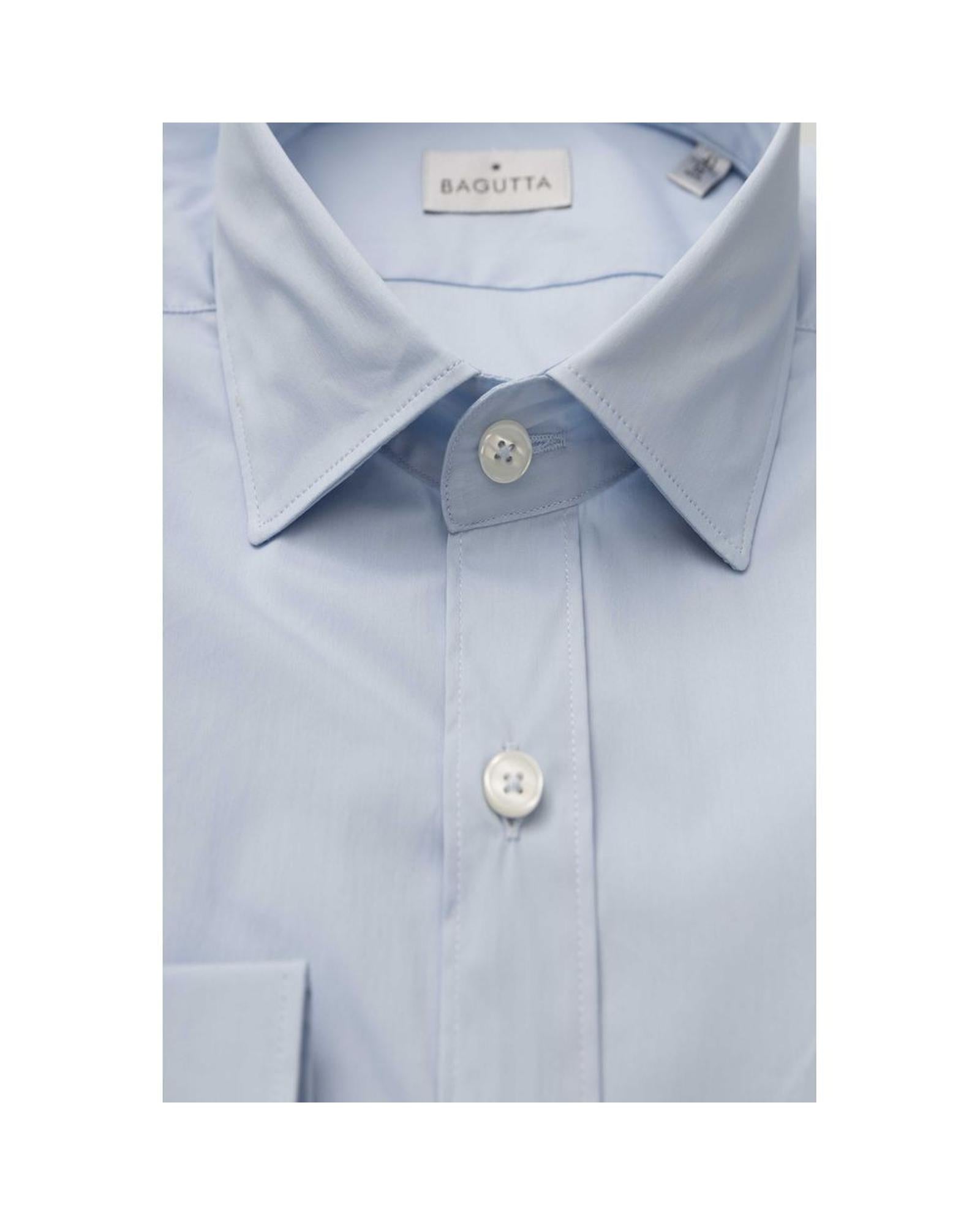 Bagutta Men's Light Blue Cotton Shirt - 2XL Secondary image