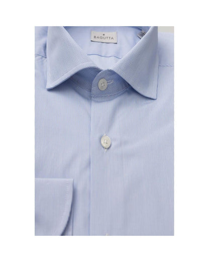 Bagutta Men's Light Blue Cotton Shirt - 2XL