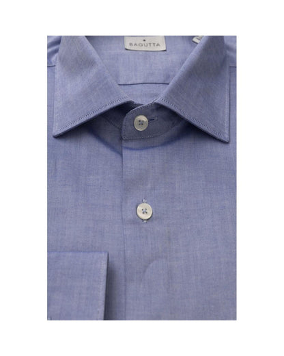Bagutta Men's Light Blue Cotton Shirt - 2XL