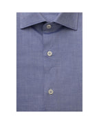 Bagutta Men's Light Blue Cotton Shirt - 2XL