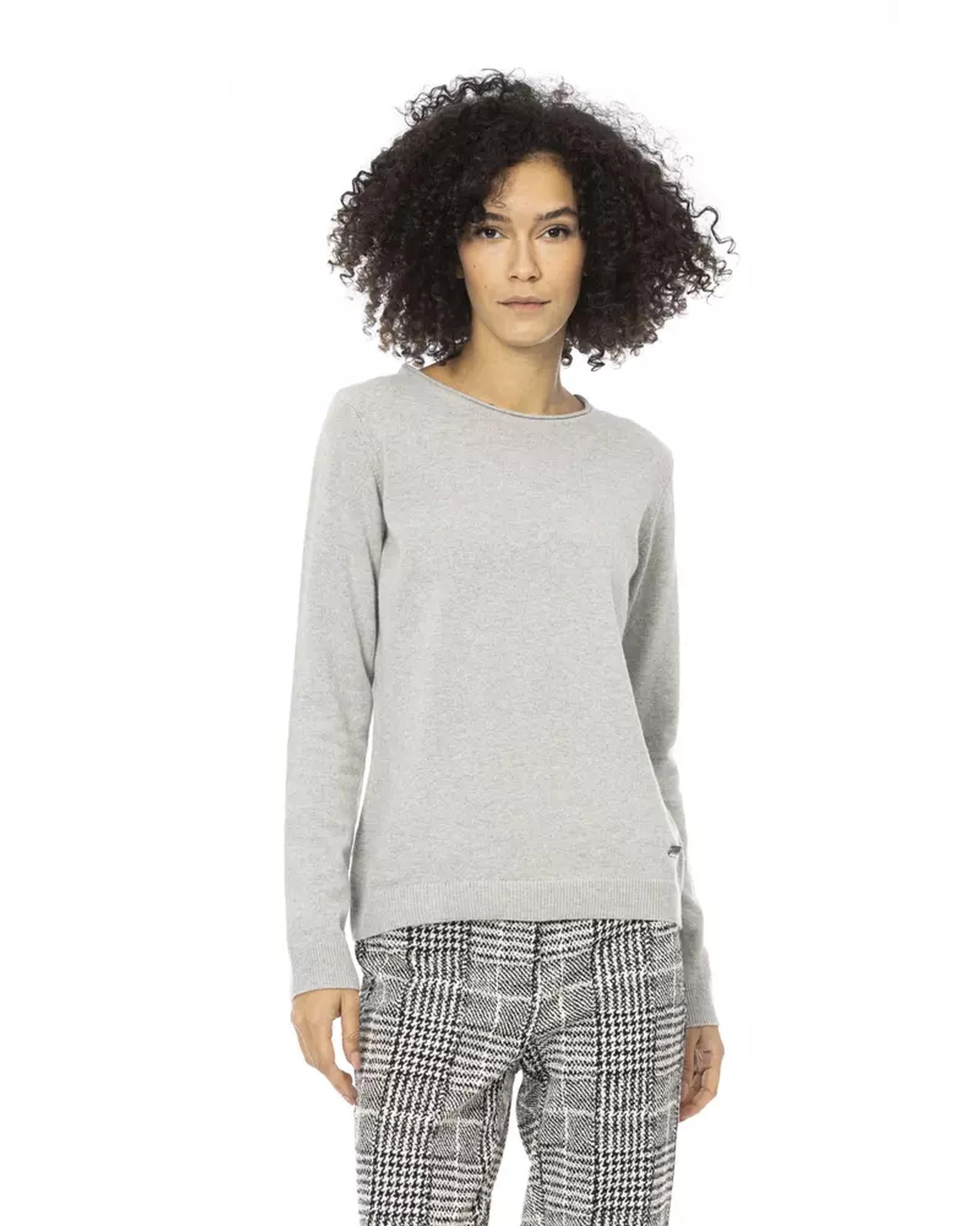 Monogrammed Long Sleeve Crew Neck Sweater M Women Main image