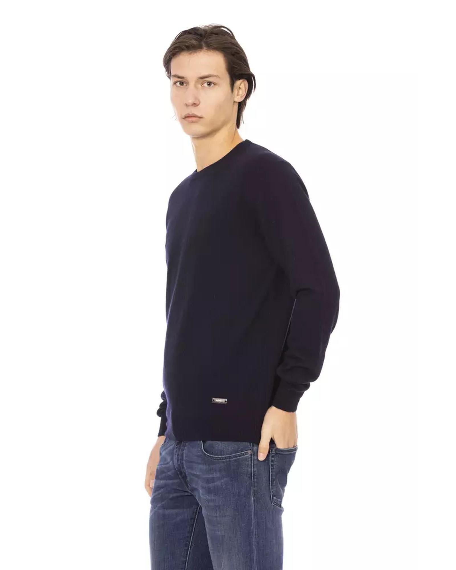 Baldinini Crewneck Sweater with Metal Monogram S Men Secondary image