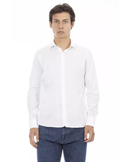 Baldinini Trend Men's White Cotton Shirt - L