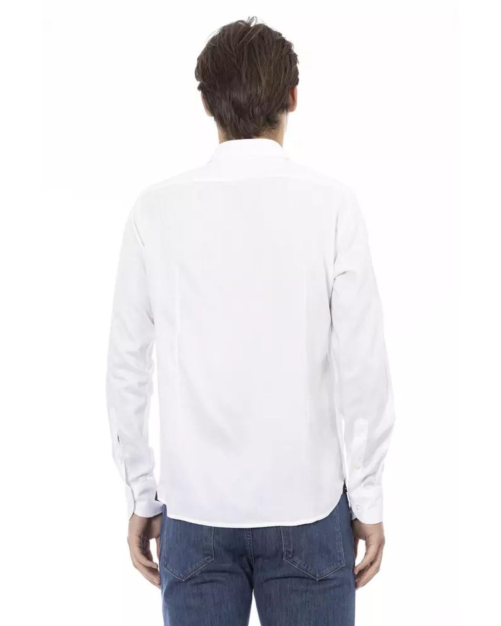 Baldinini Trend Men's White Cotton Shirt - L