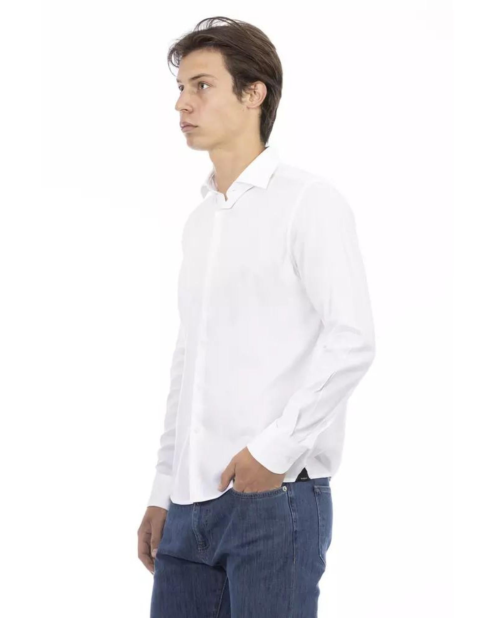 Baldinini Trend Men's White Cotton Shirt - XL Secondary image