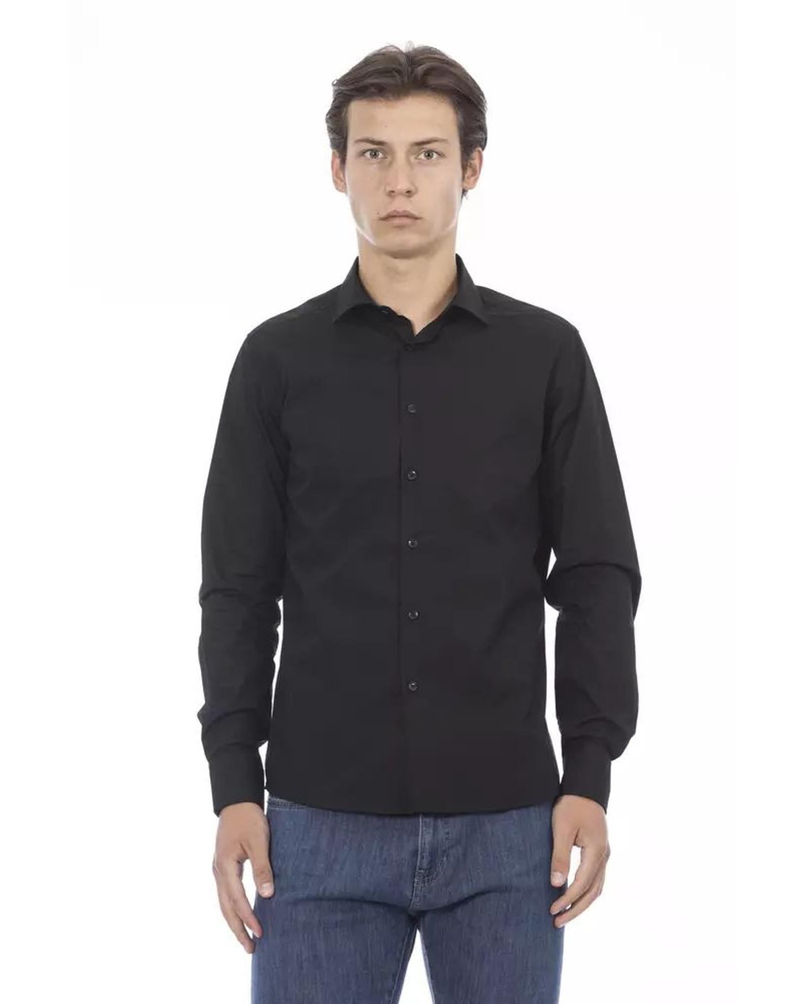 Baldinini Trend Men's Black Cotton Shirt - L Main image