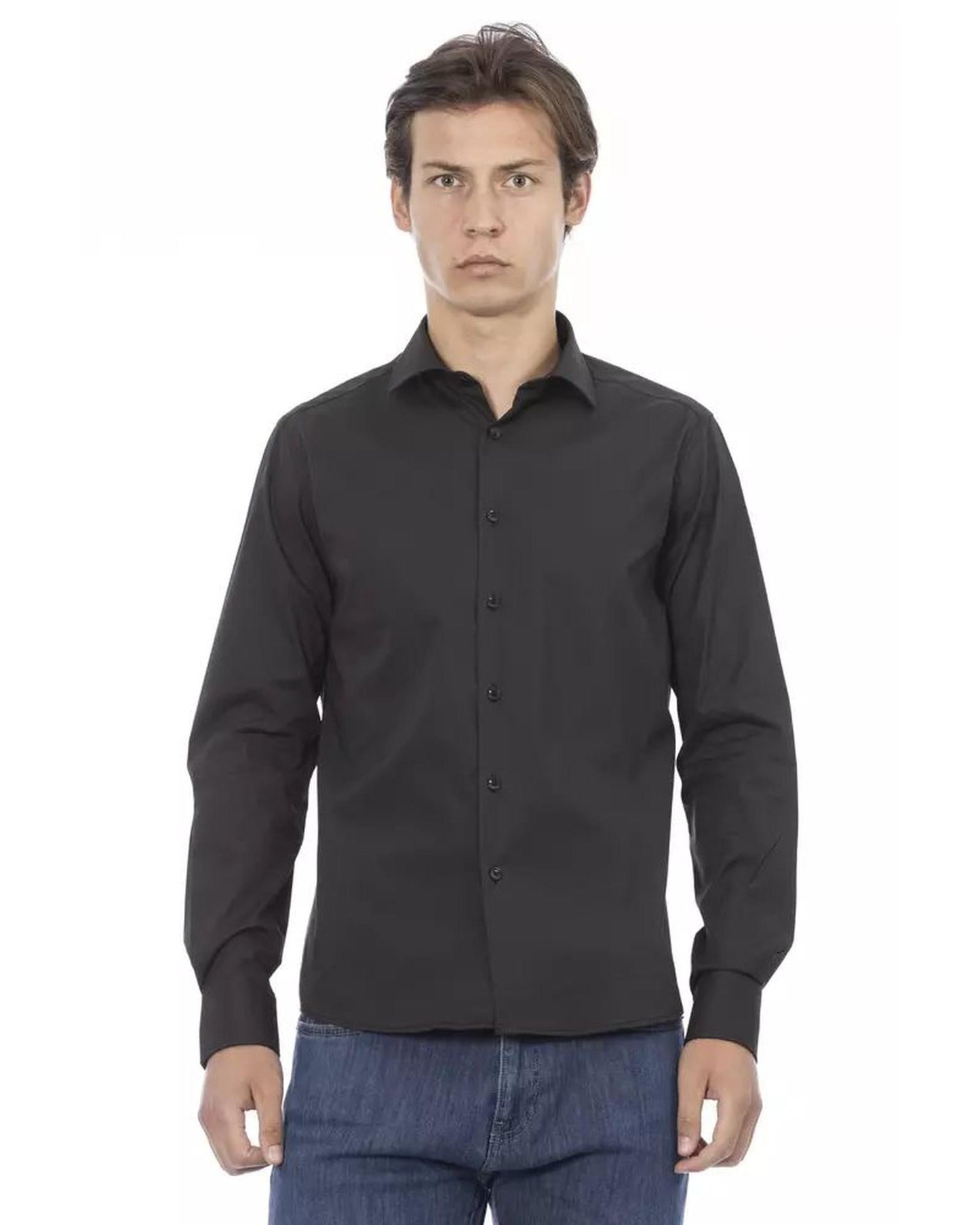 Baldinini Trend Men's Gray Cotton Shirt - L