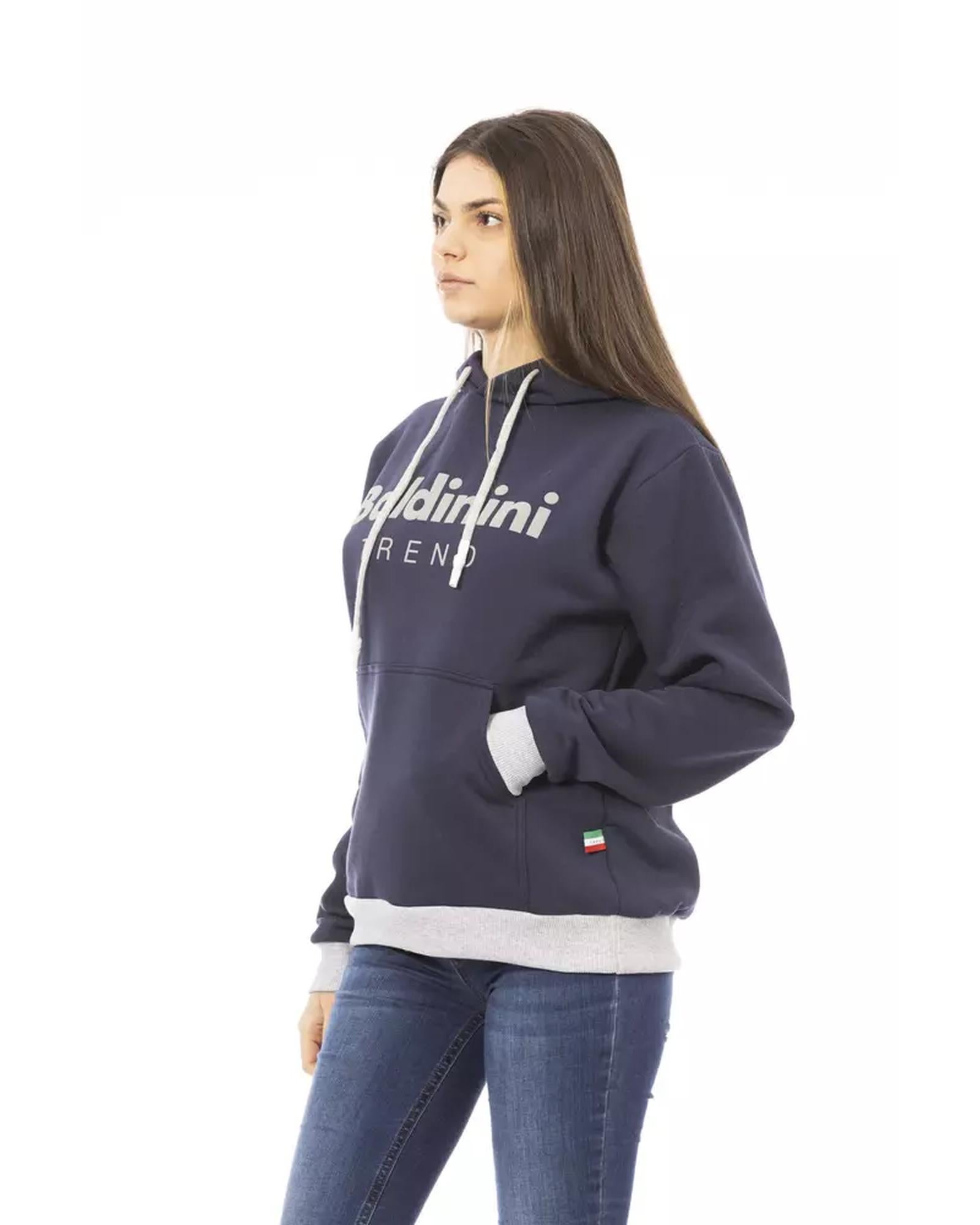 Front Logo Long Sleeve Fleece Hoodie with Maxi Front Pocket M Women Secondary image