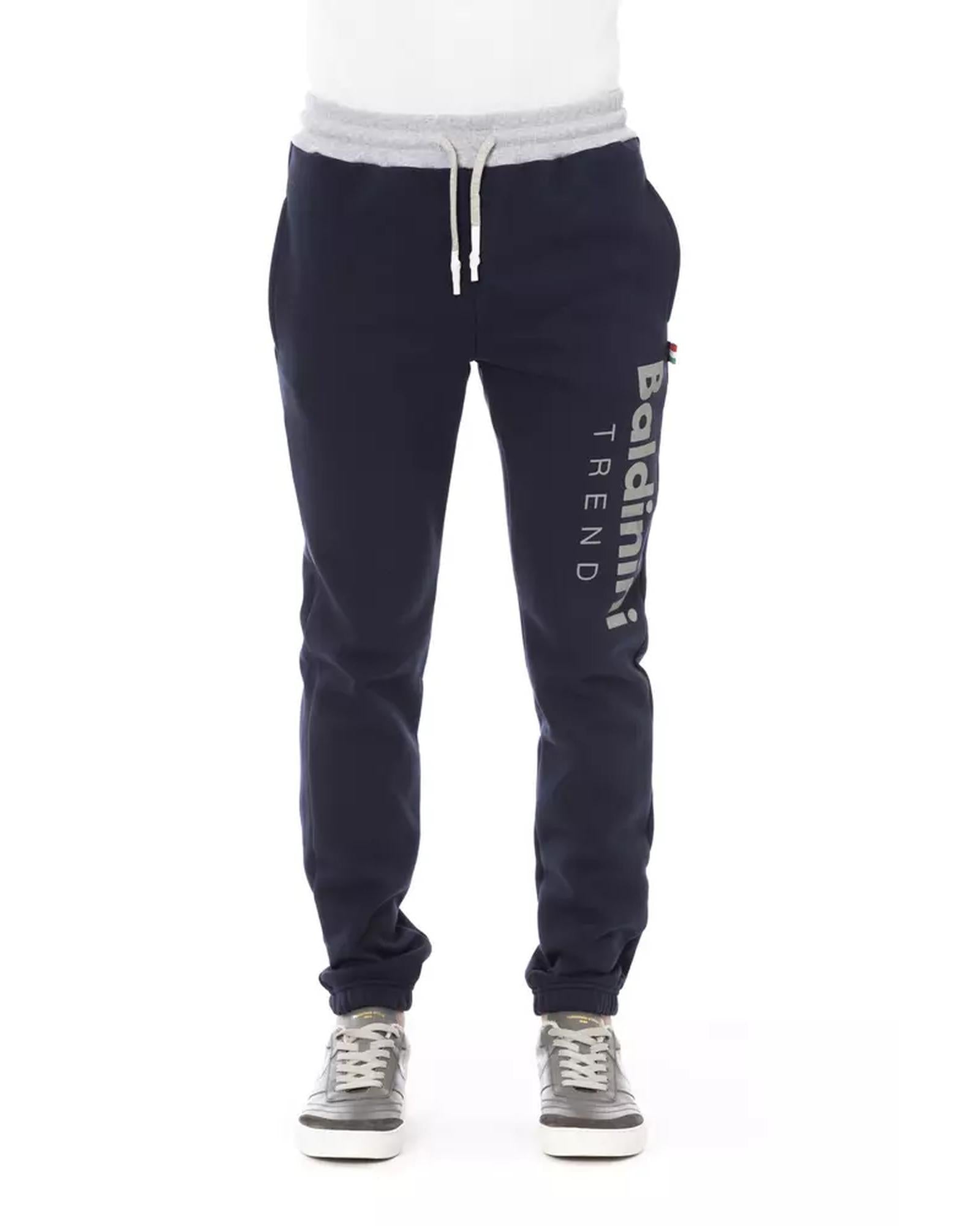 Lace Closure Fleece Sport Pants with Logo and Pockets L Men Main image