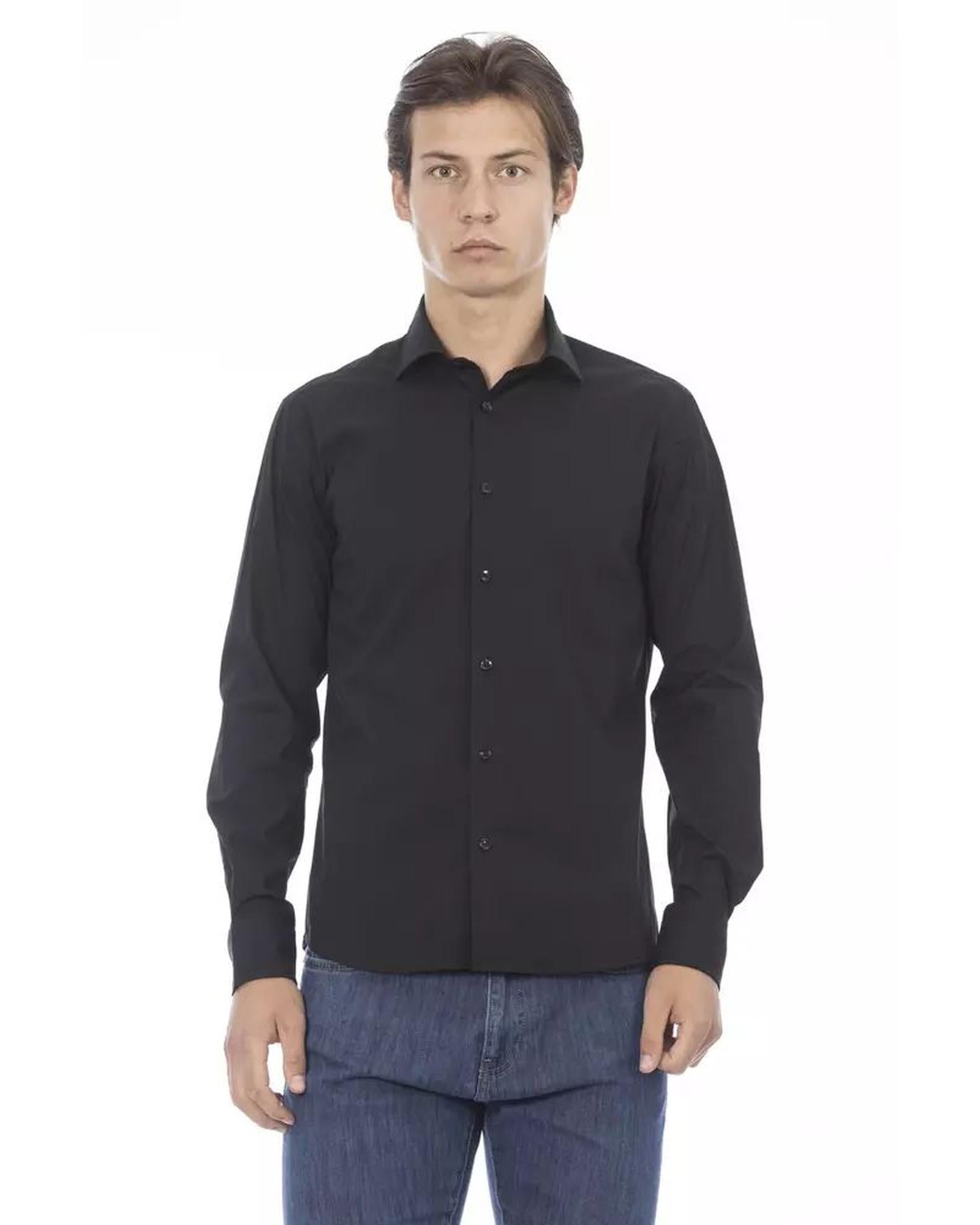 Baldinini Trend Men's Black Cotton Shirt - L Main image