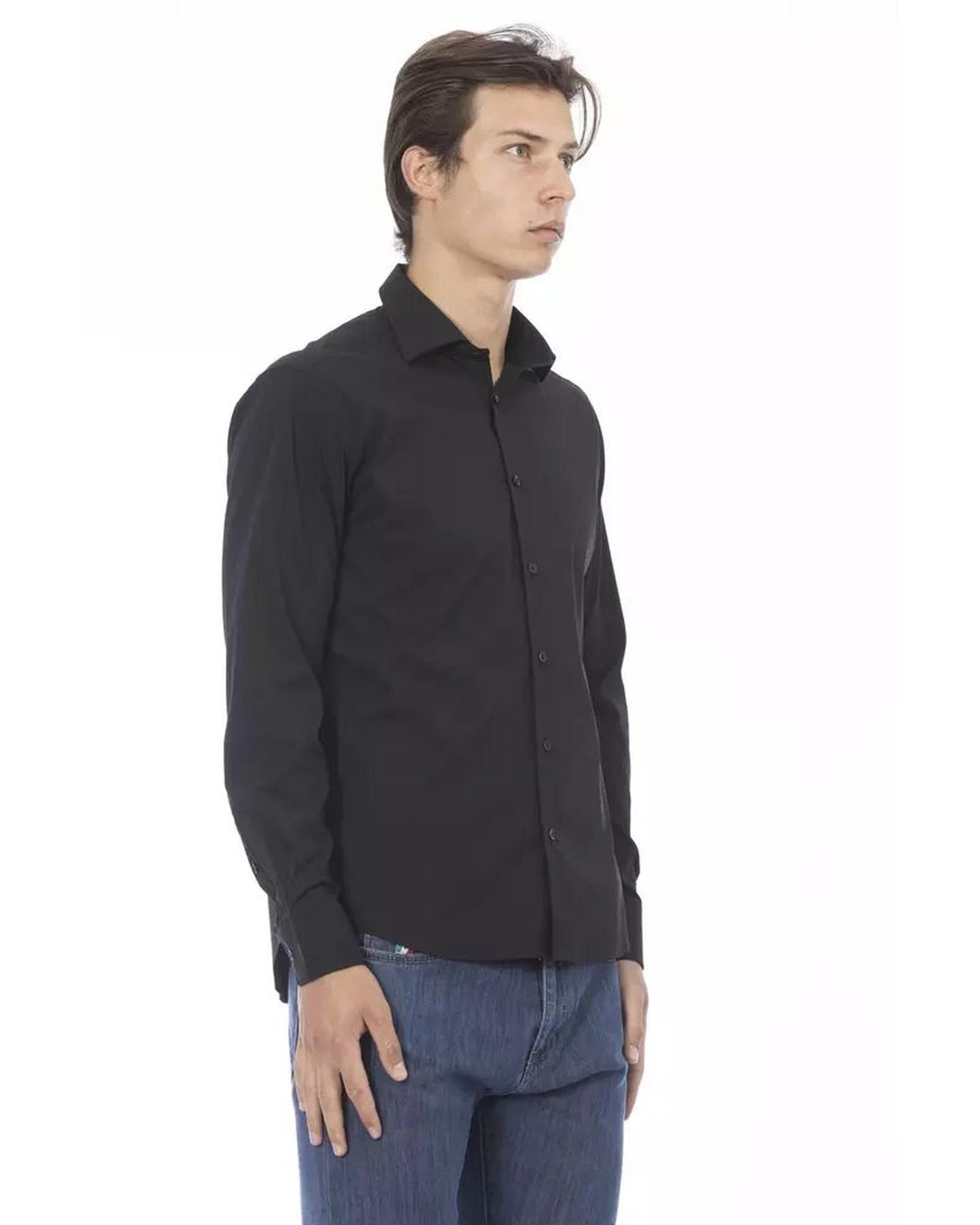 Baldinini Trend Men's Black Cotton Shirt - L