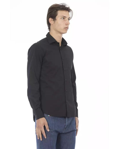 Baldinini Trend Men's Black Cotton Shirt - 2XL
