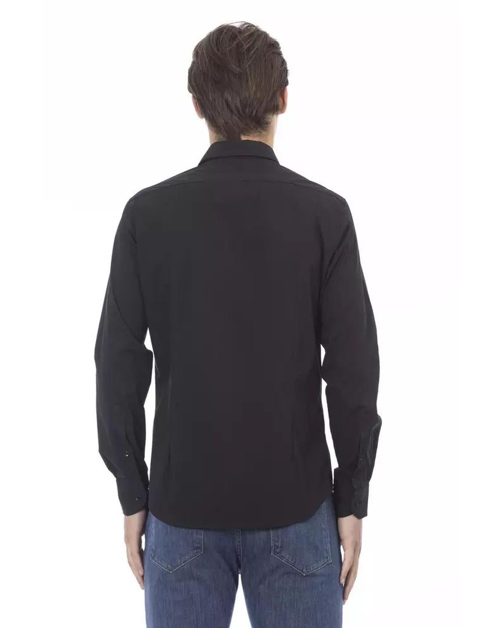 Baldinini Trend Men's Black Cotton Shirt - 2XL