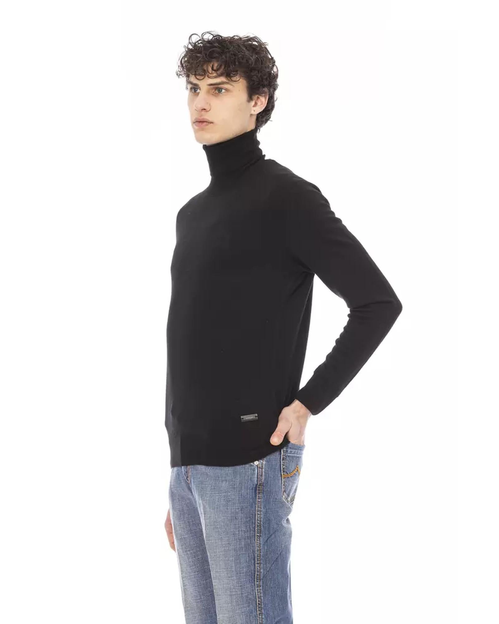 Baldinini Metal Monogram Turtleneck Sweater S Men Secondary image