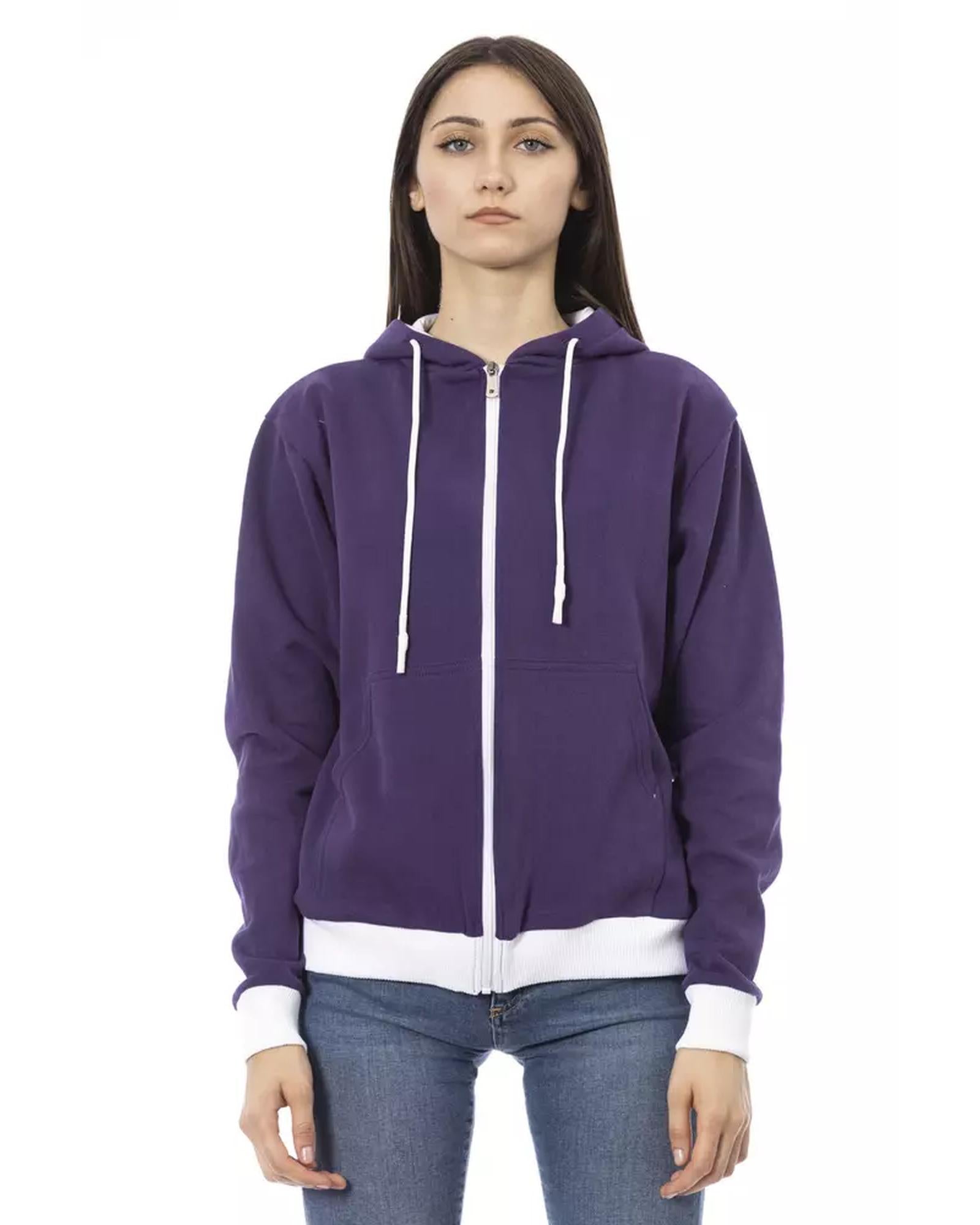Double Color Adjustable Hooded Sweater M Women Main image