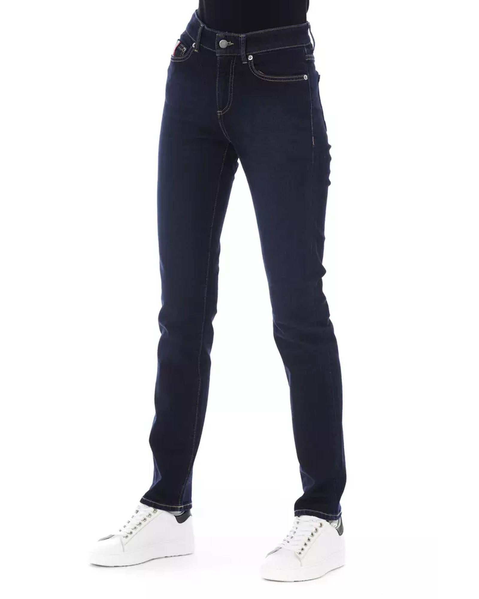 Logoed Button Regular Jeans with Tricolor Insert W30 US Women Secondary image