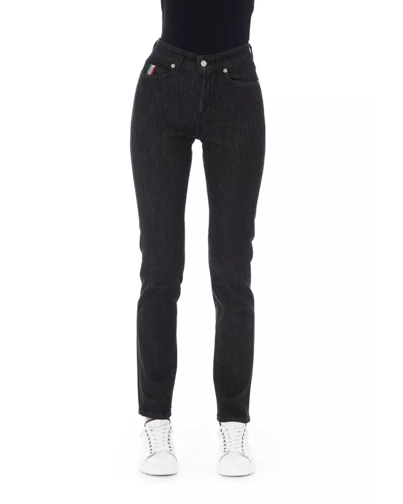 Regular Jeans with Logoed Button and Tricolor Insert. W29 US Women Main image