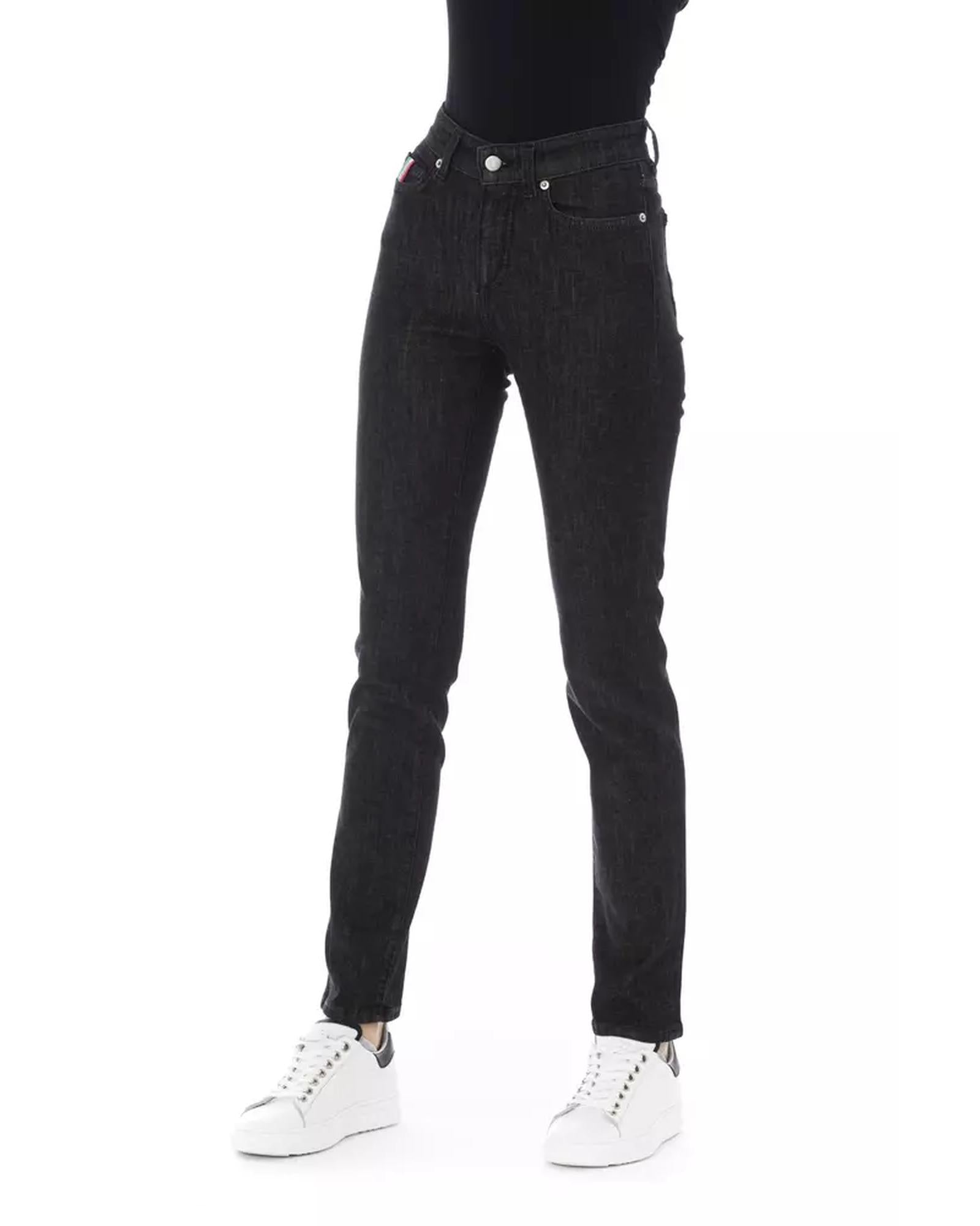 Regular Jeans with Logoed Button and Tricolor Insert. W30 US Women Secondary image