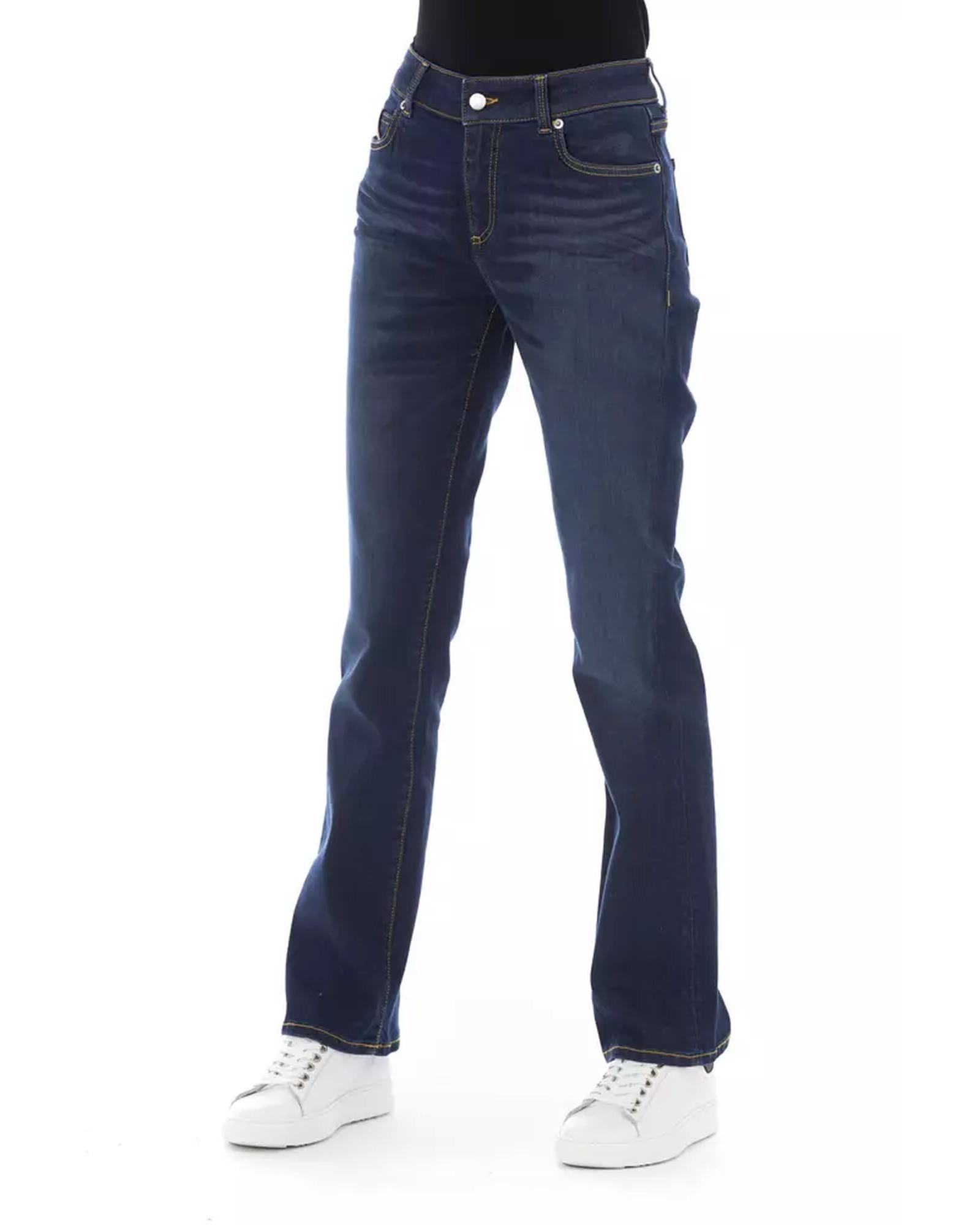 Logoed Button Regular Jeans with Tricolor Insert W28 US Women Secondary image