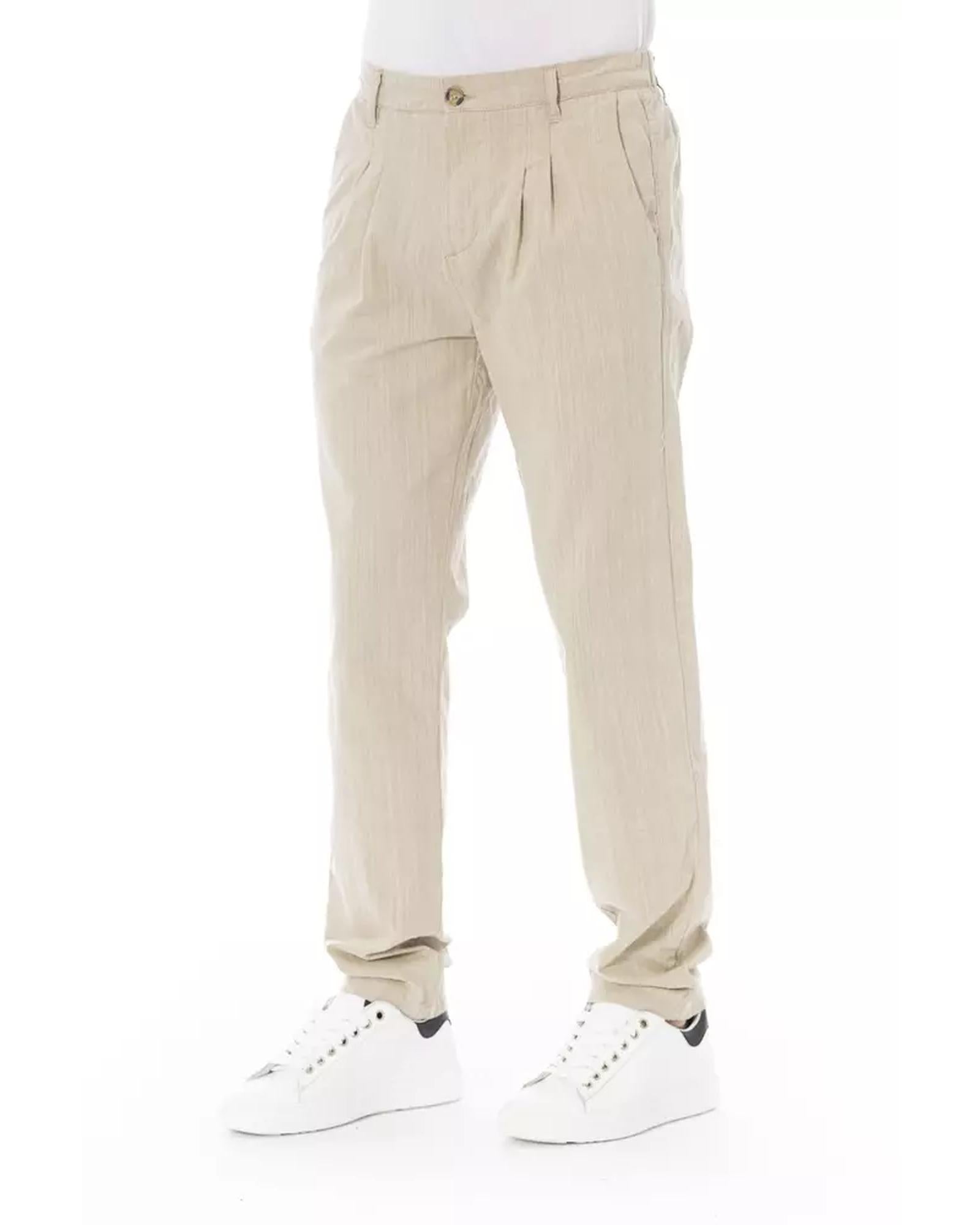 Front Zipper and Button Closure Chino Trousers with Side and Back Pockets 48 IT Men Secondary image