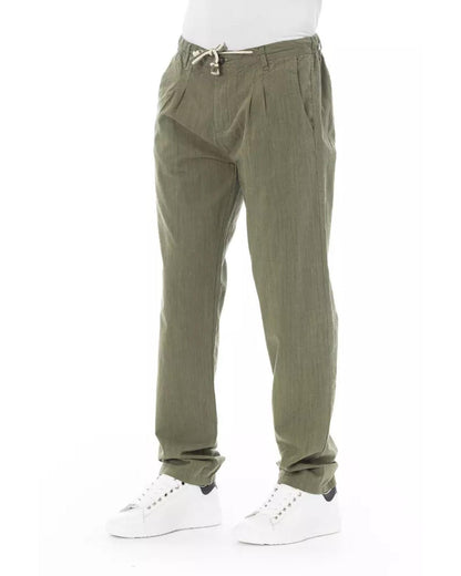 Front Zipper and Button Closure Chino Trousers 50 IT Men