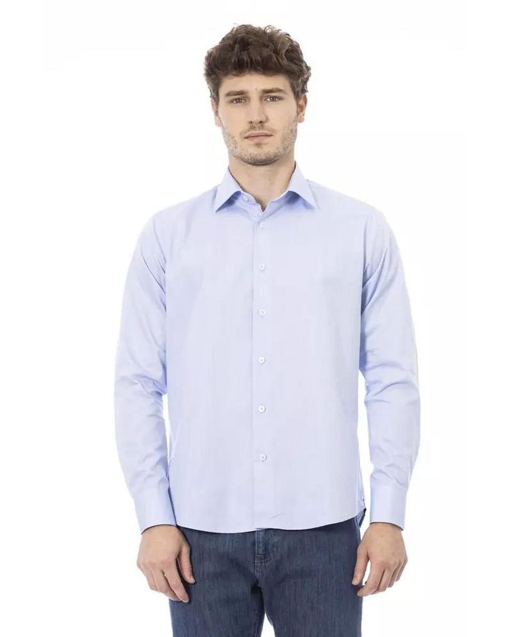Baldinini Trend Men's Light Blue Cotton Shirt - M