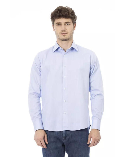 Baldinini Trend Men's Light Blue Cotton Shirt - 2XL