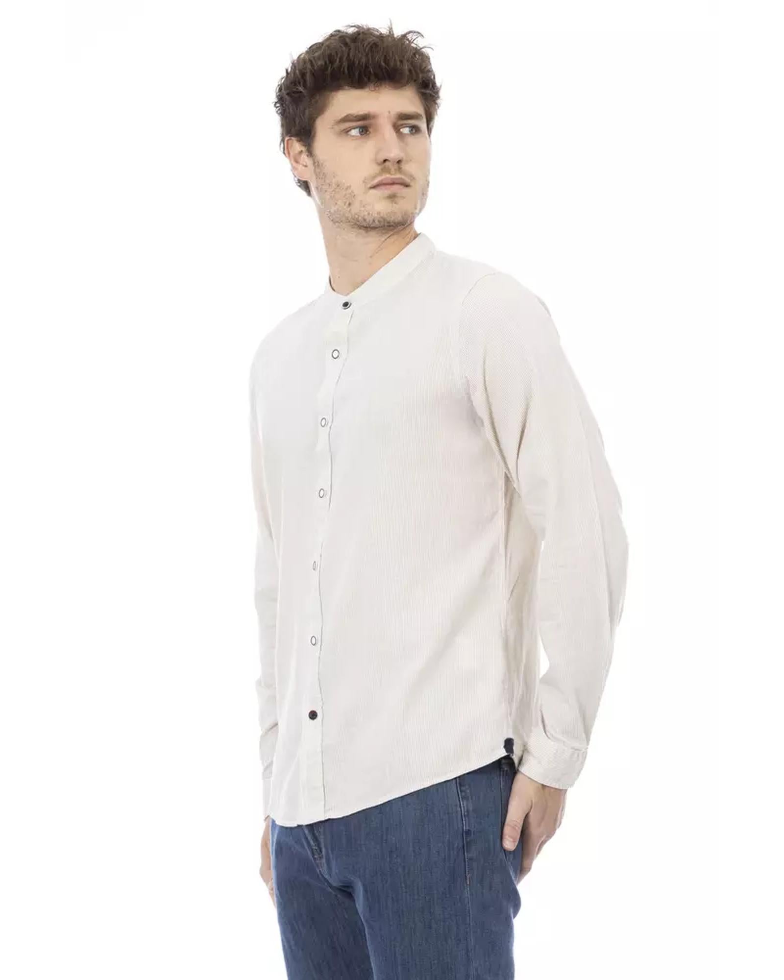Mandarin Collar Regular Fit Shirt with Button Closure XL Men Secondary image