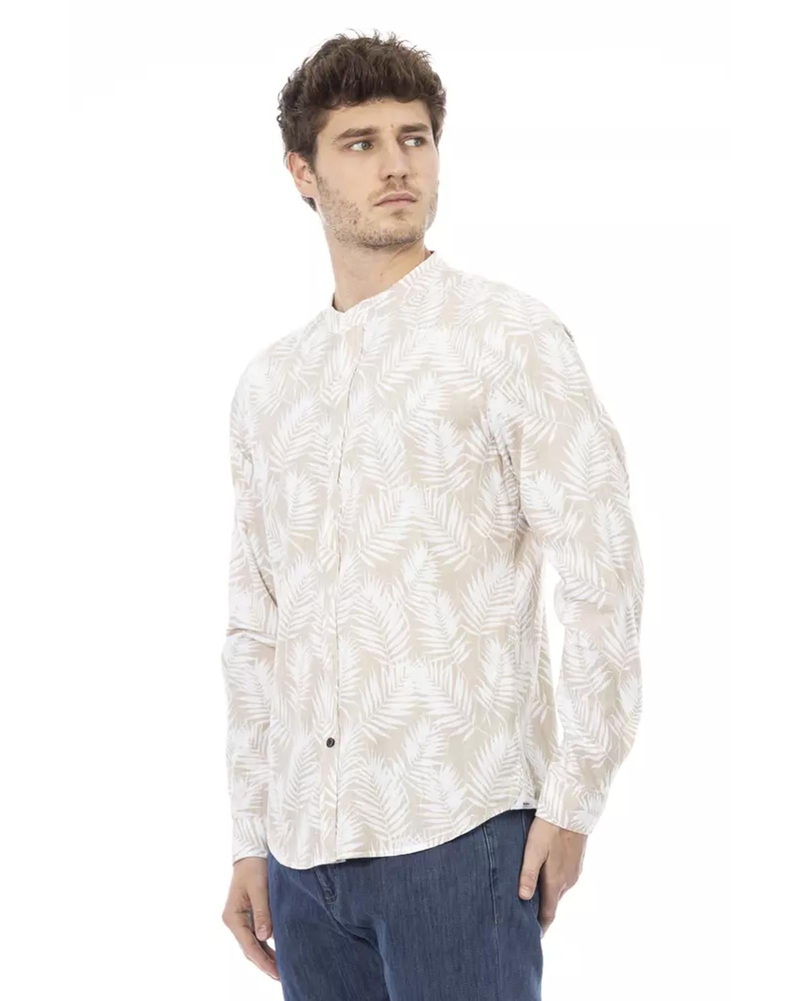 Regular Fit Shirt with Mandarin Collar and Button Closures L Men Secondary image