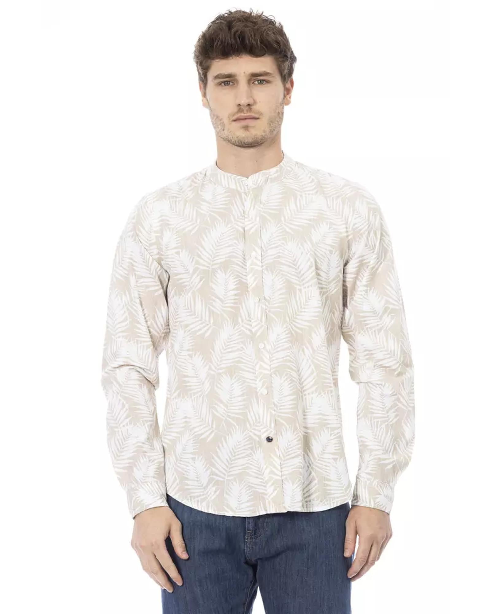 Regular Fit Shirt with Mandarin Collar and Button Closures XL Men Main image