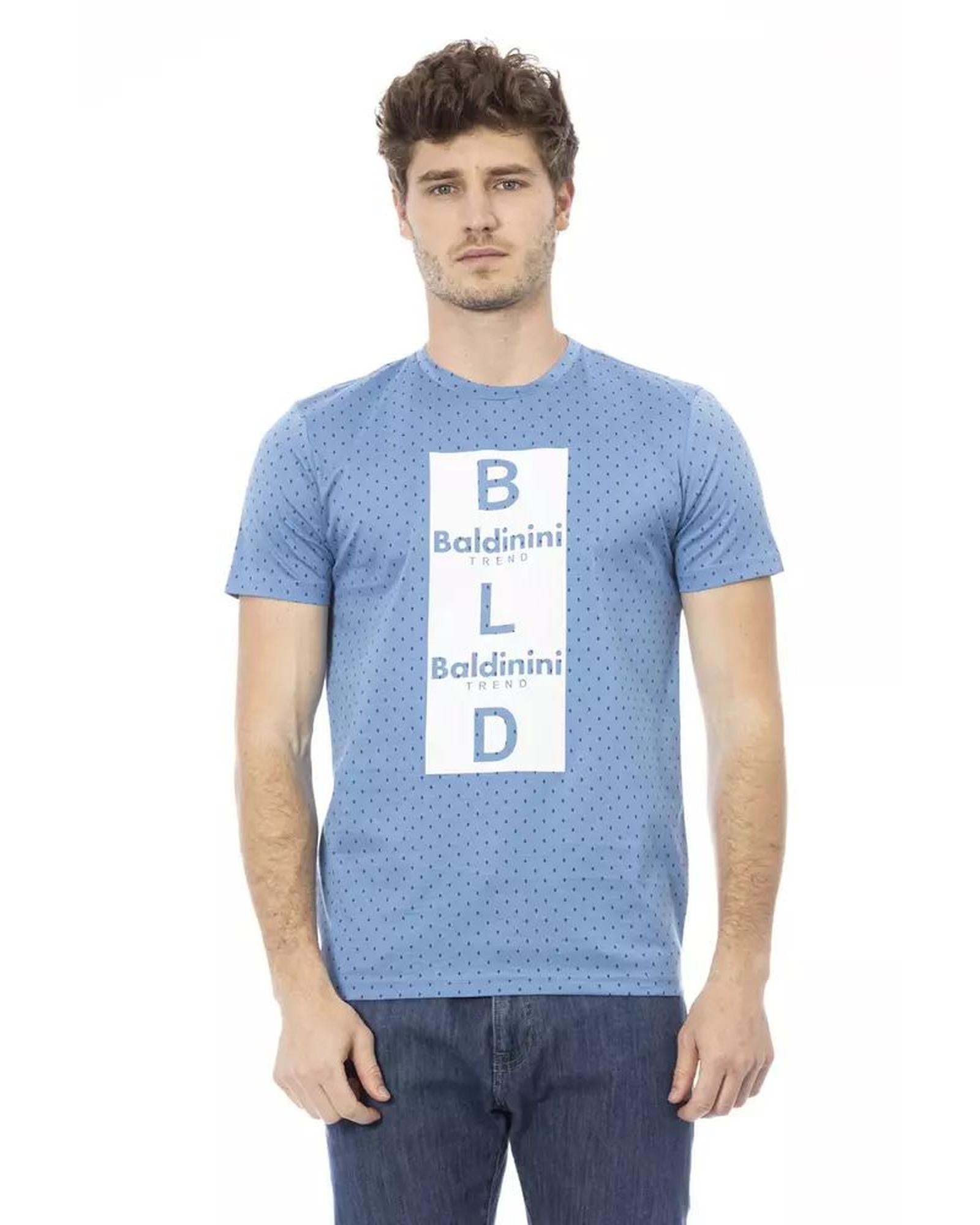 Baldinini Trend Men's Light Blue Cotton T-Shirt - M Main image