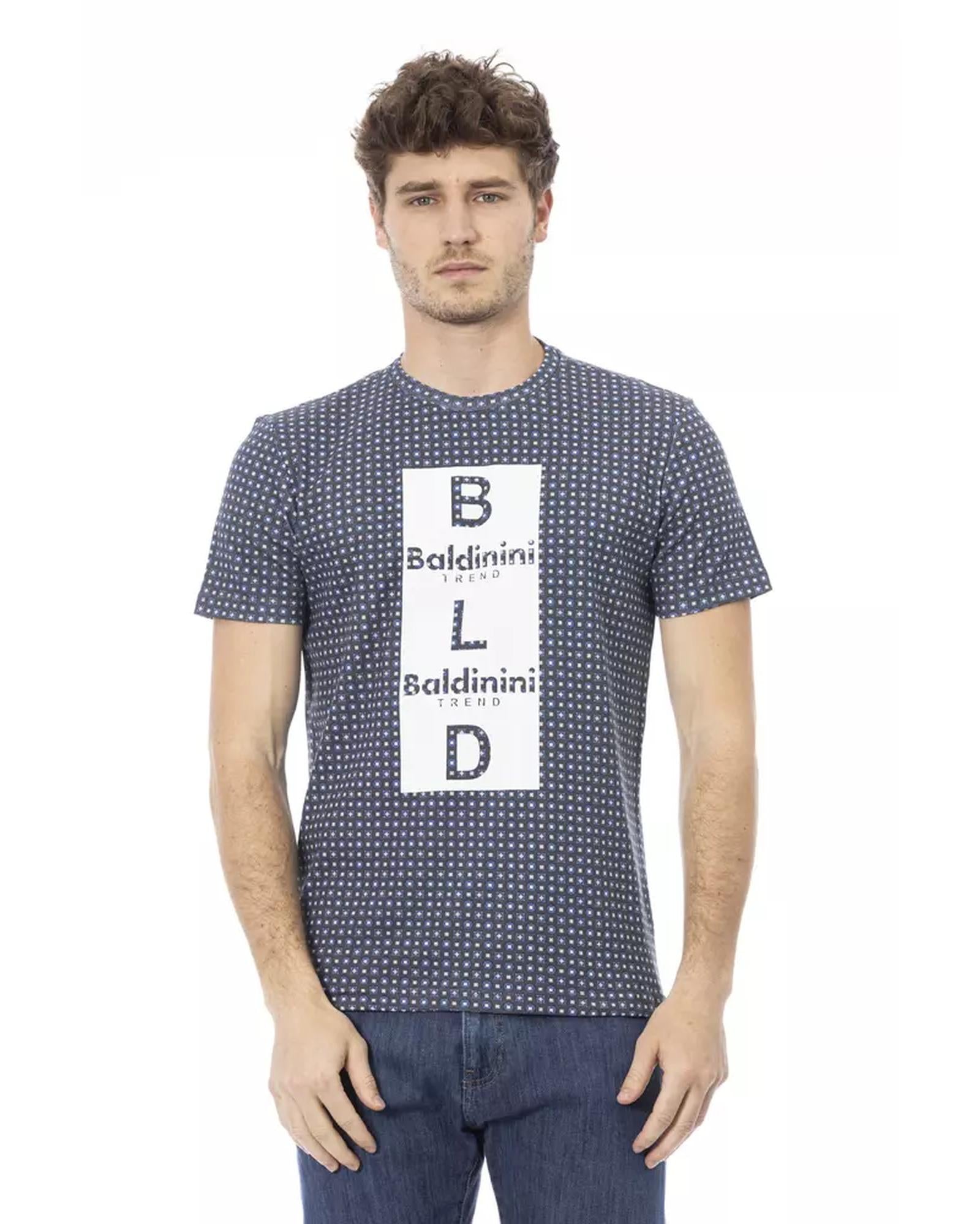Short Sleeve Round Neck T-shirt with Front Print XS Men Main image