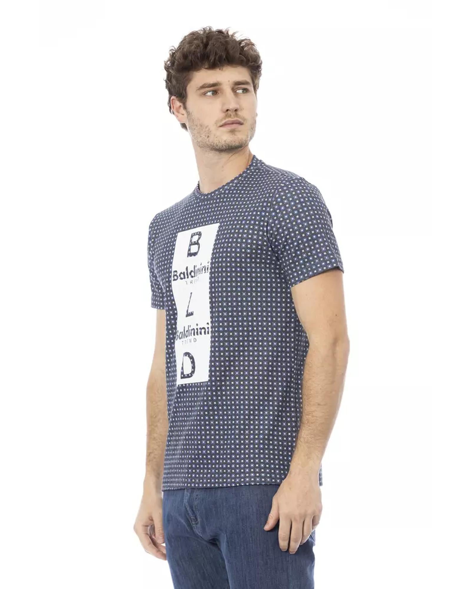 Short Sleeve Round Neck T-shirt with Front Print XS Men Secondary image