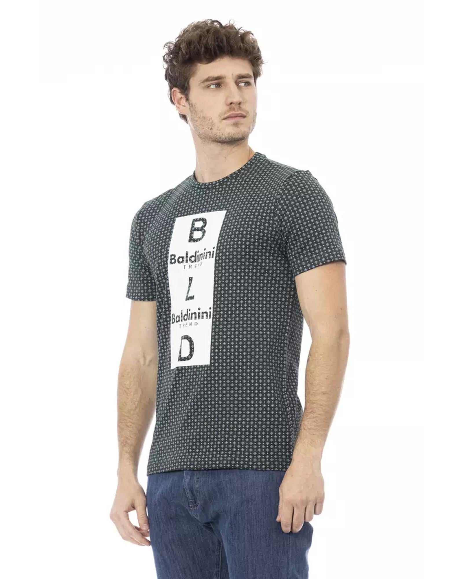 Front Print Short Sleeve T-shirt with Round Neck XL Men Secondary image