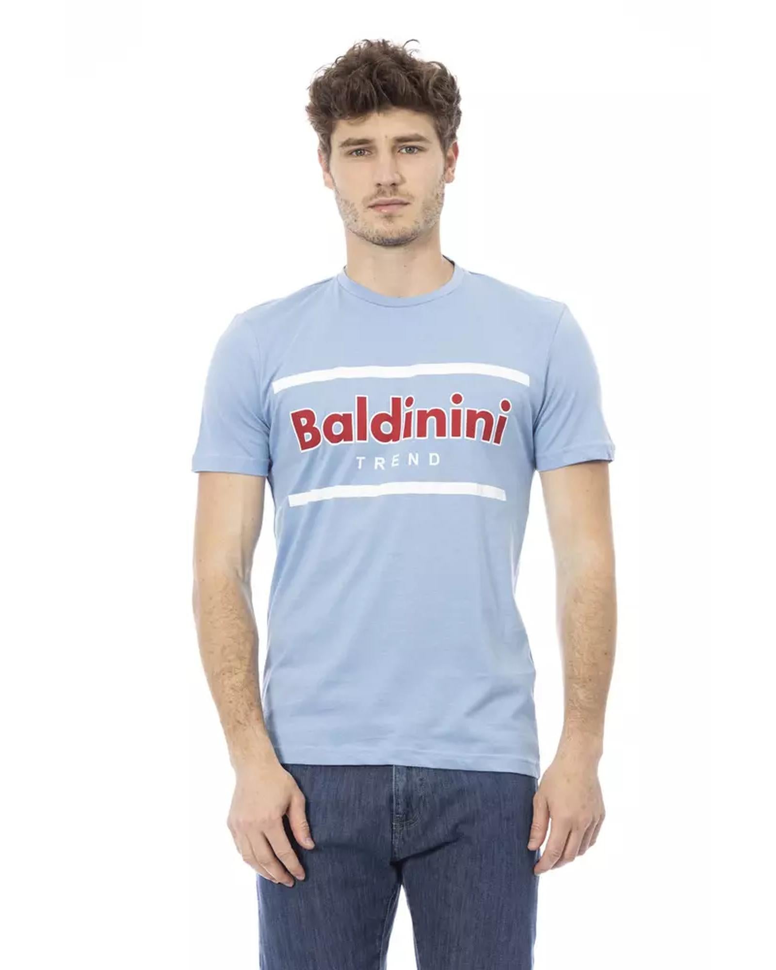 Short Sleeve Round Neck T-shirt with Front Print XS Men Main image