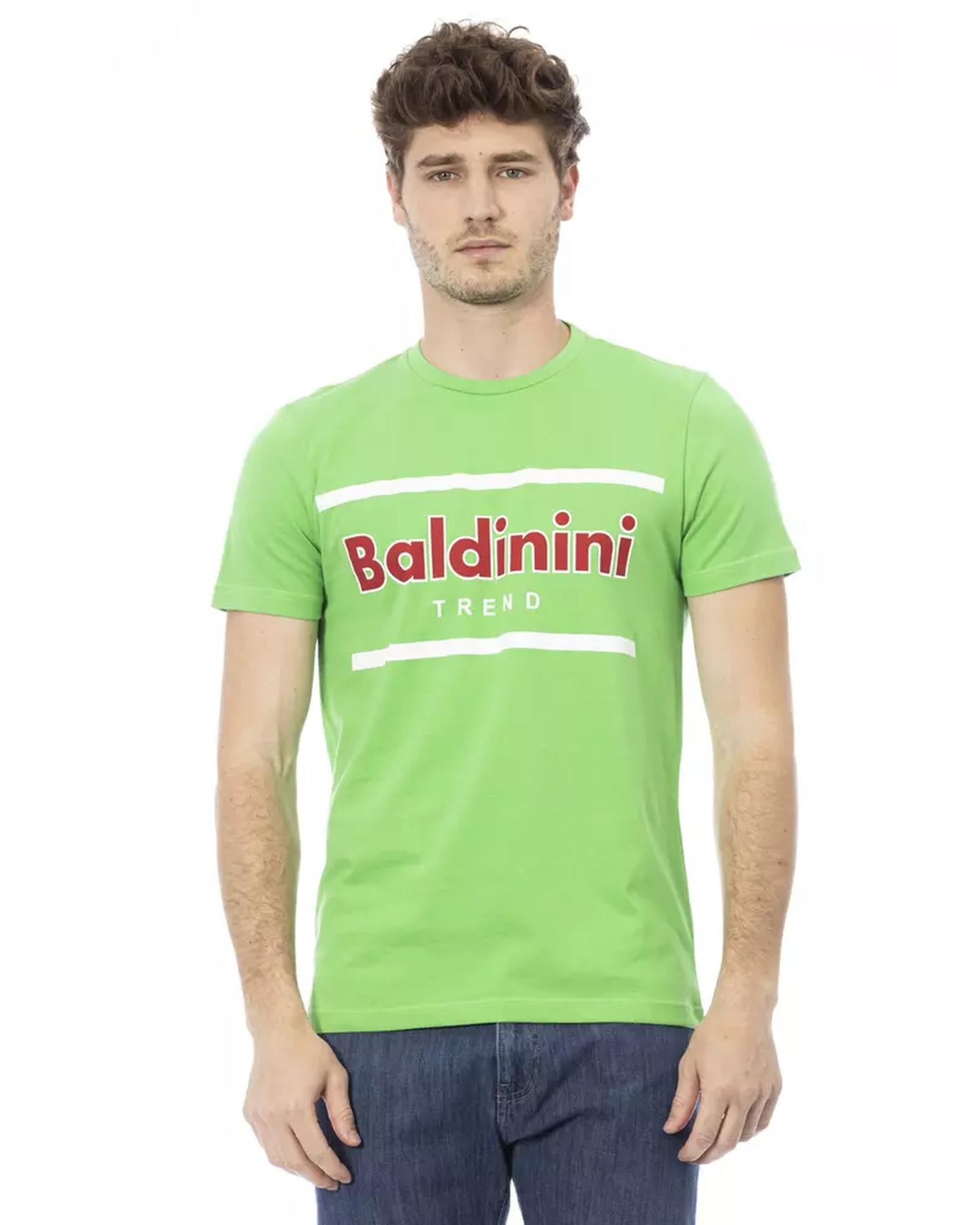 Short Sleeve T-shirt With Round Neck. Front Print. 2XL Men Main image